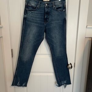 GAP High Rise Slim Distressed Straight Denim - Size 30